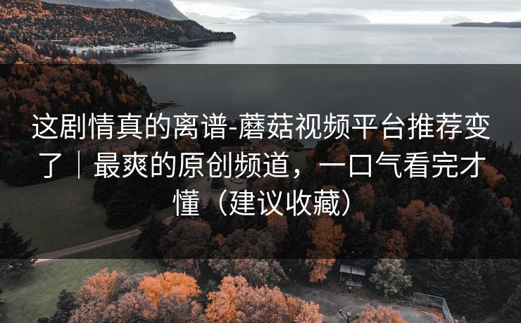 这剧情真的离谱-蘑菇视频平台推荐变了｜最爽的原创频道，一口气看完才懂（建议收藏）